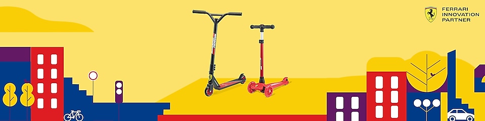 Ferrari children's scooters from your school or kindergarten