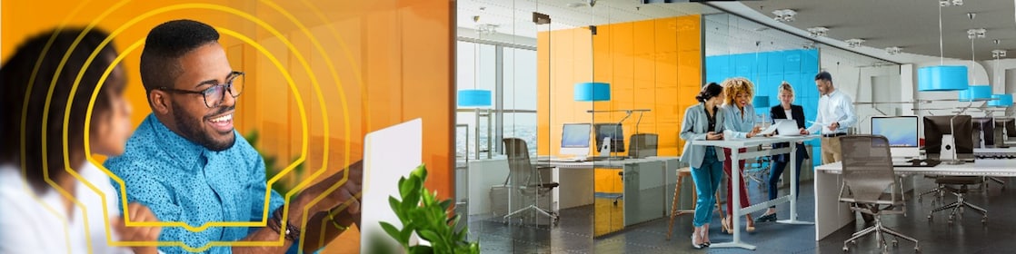 Man & Woman in Office