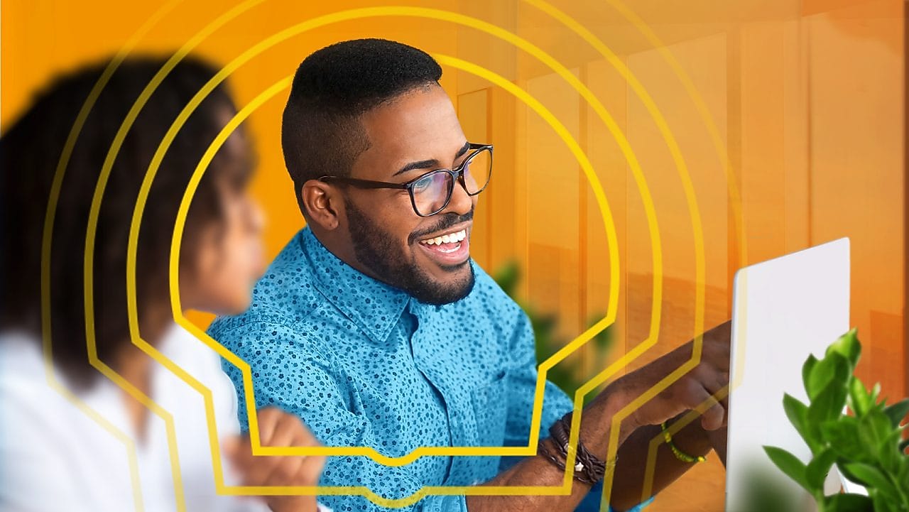 Man & Woman in Office