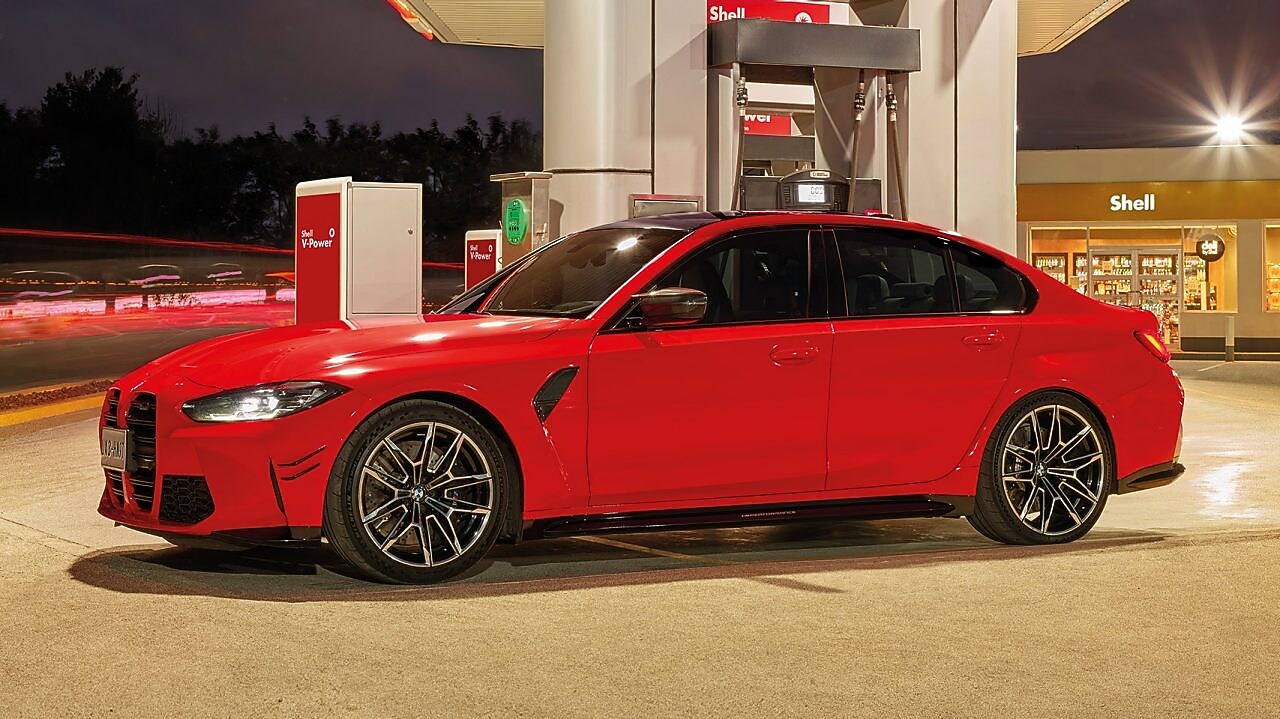 Car at Shell Station