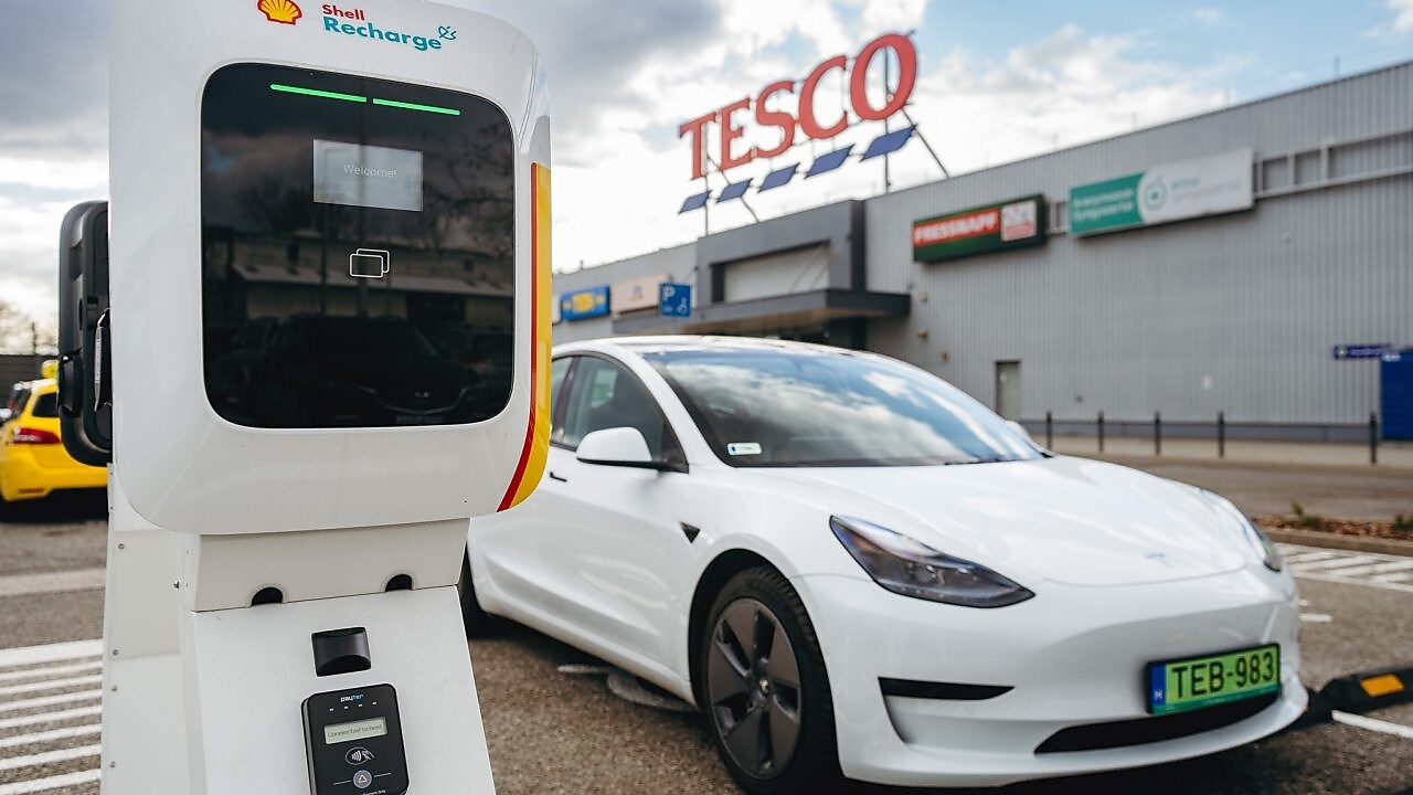 Shell Tesco elektromos töltőhálózat