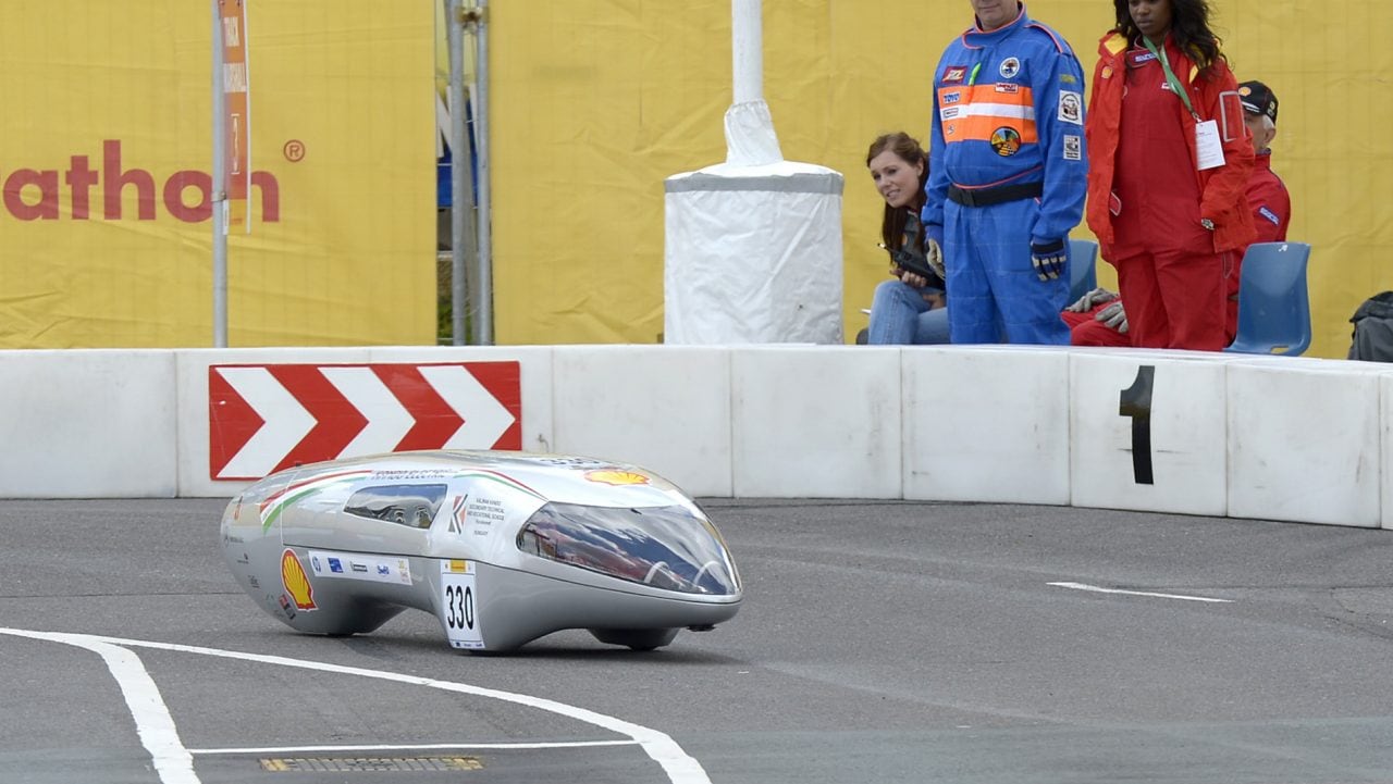 Eco Marathon Winners posing for photo