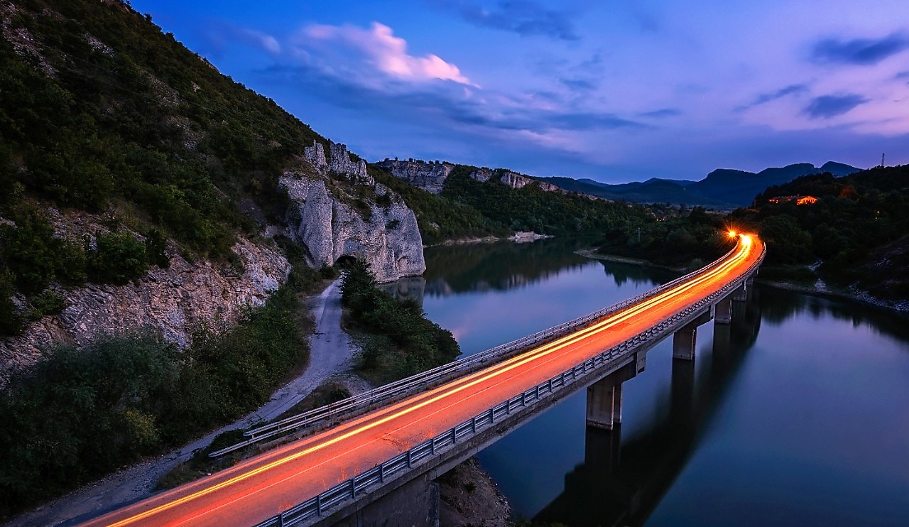 A clean road over river