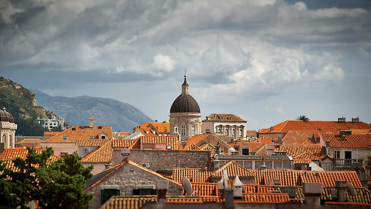 Horvát város látképe