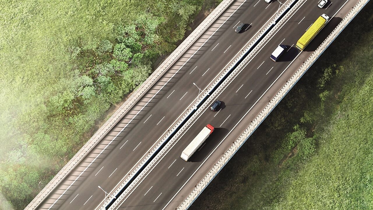 kamionok a parkolóban Ipad 50:50 kép