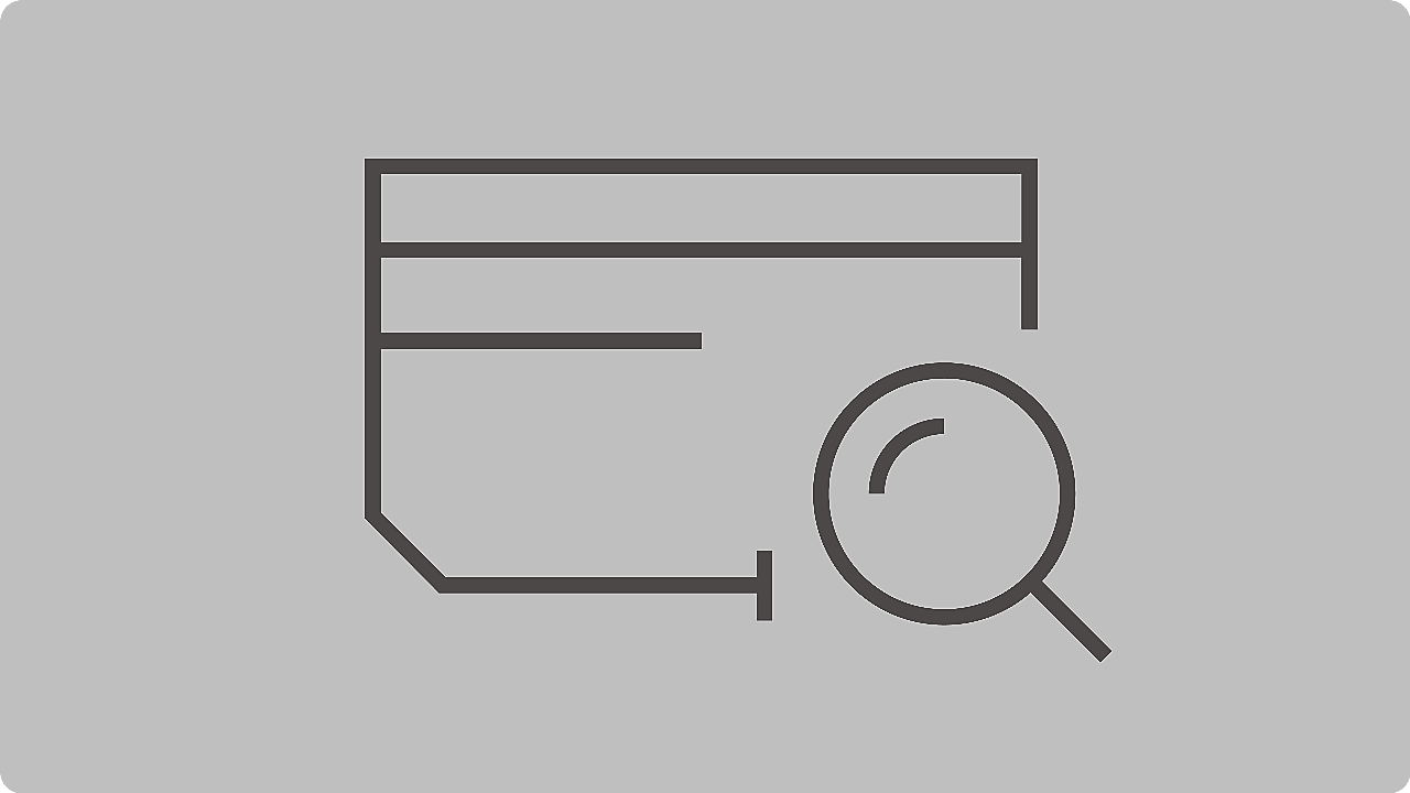 Kártya nagyítóval ikon