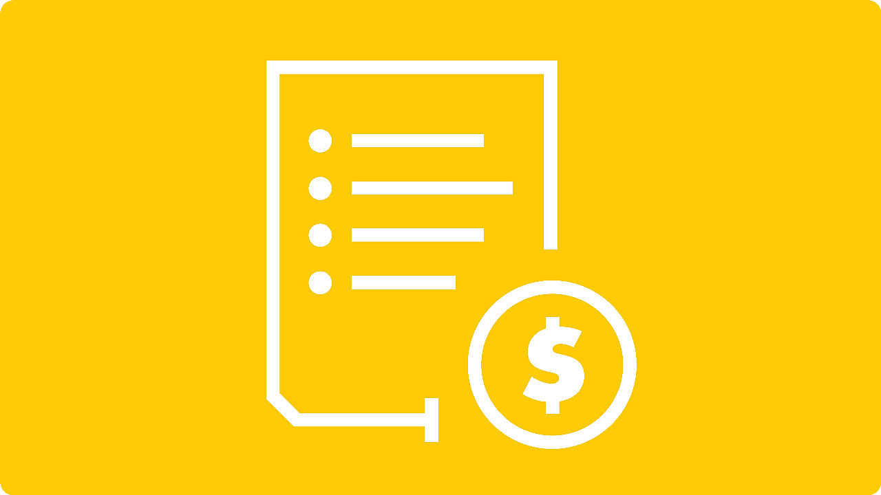 Papír pénzérmével ikon