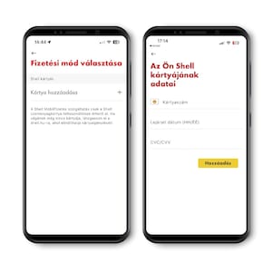 Shell App mobilképernyő fotók