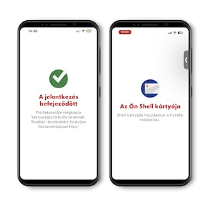 Shell App mobilképernyő fotók