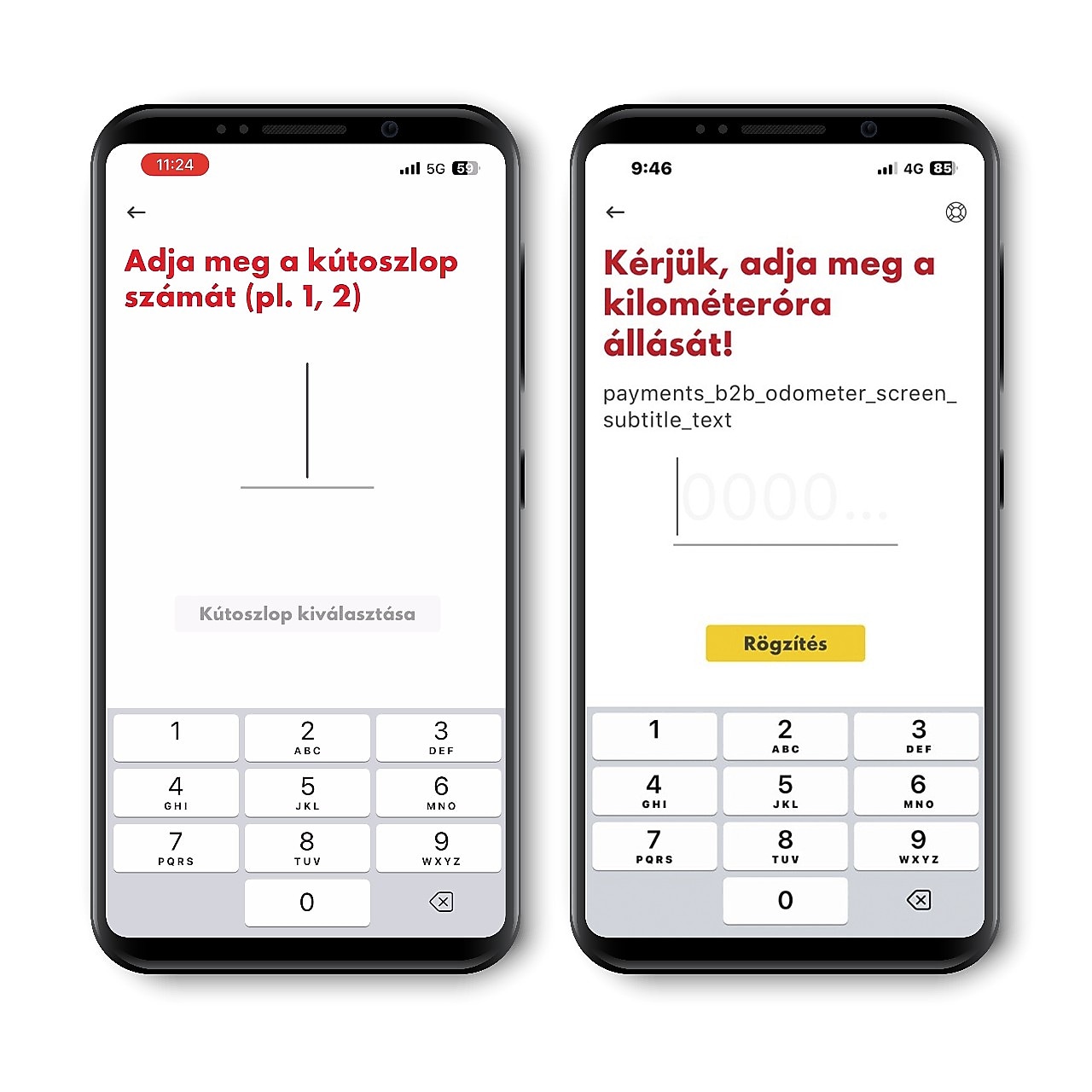 Shell App mobilképernyő fotók