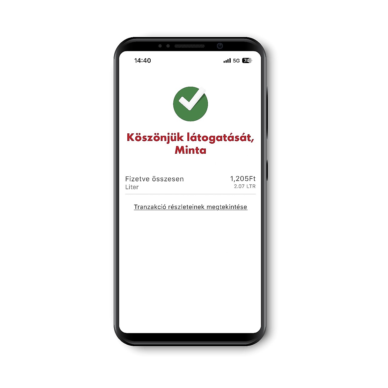 Shell App mobilképernyő fotók