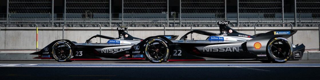 Black Formula E car