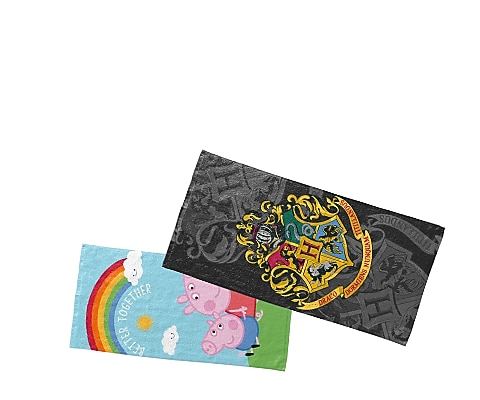 Törölköző Peppa Pig és Harry Potter grafikával