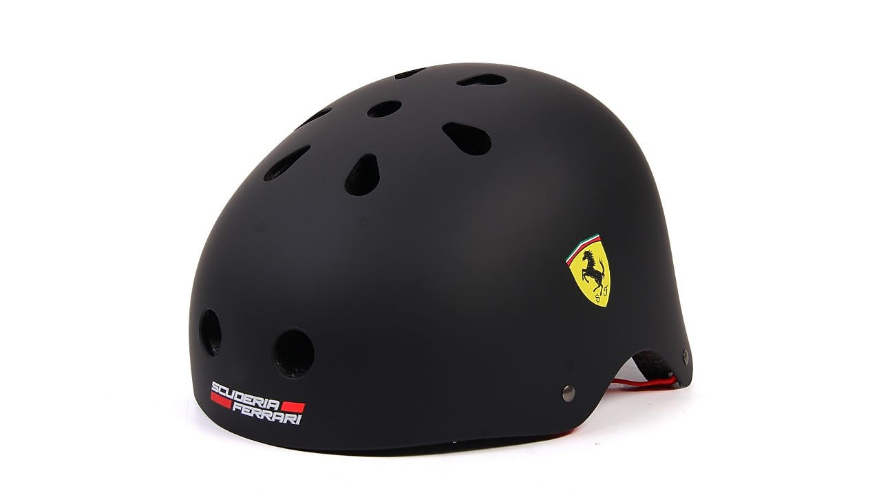 Ferrari fejvédősisak, fekete, M és L méretben