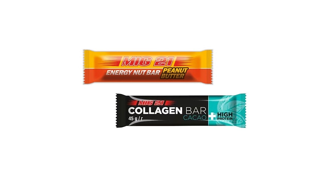 MIG 21 földimogyorós energiaszelet és kakaós kollagén szelet