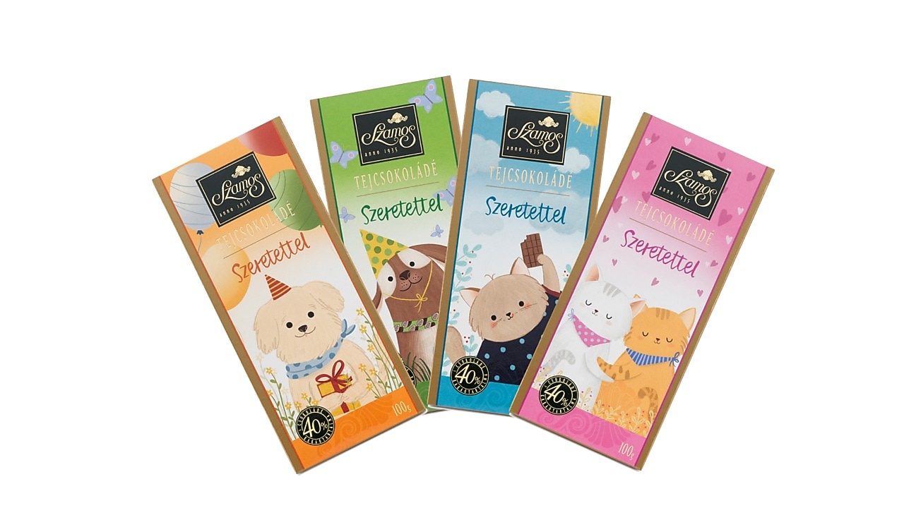 Szamos táblás tejcsokoládé, 100g