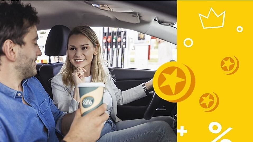 A person and person in a car