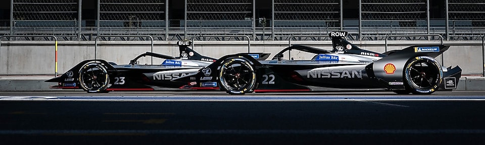 Black Formula E car