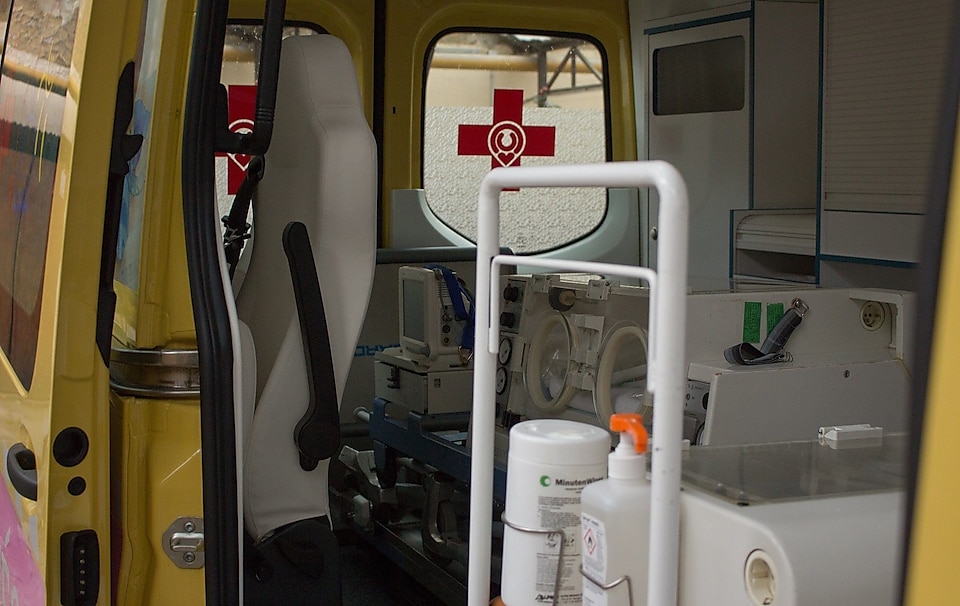 Kit displayed inside Peter Cerny Foundation Ambulance