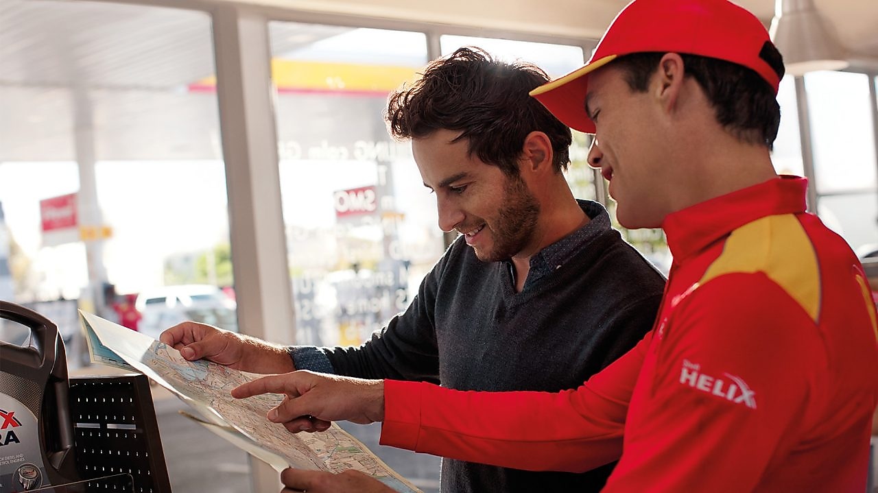 man getting directions