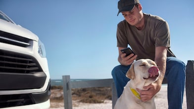 Man holding the dog