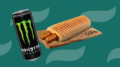 Monster energiaital és Shell Café Dupla Dog