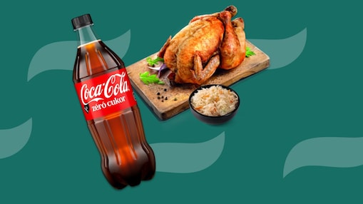 Coca Cola üdítőital és Shell Café grillcsirke