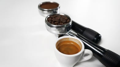 espresso, karos kávégép filterével
