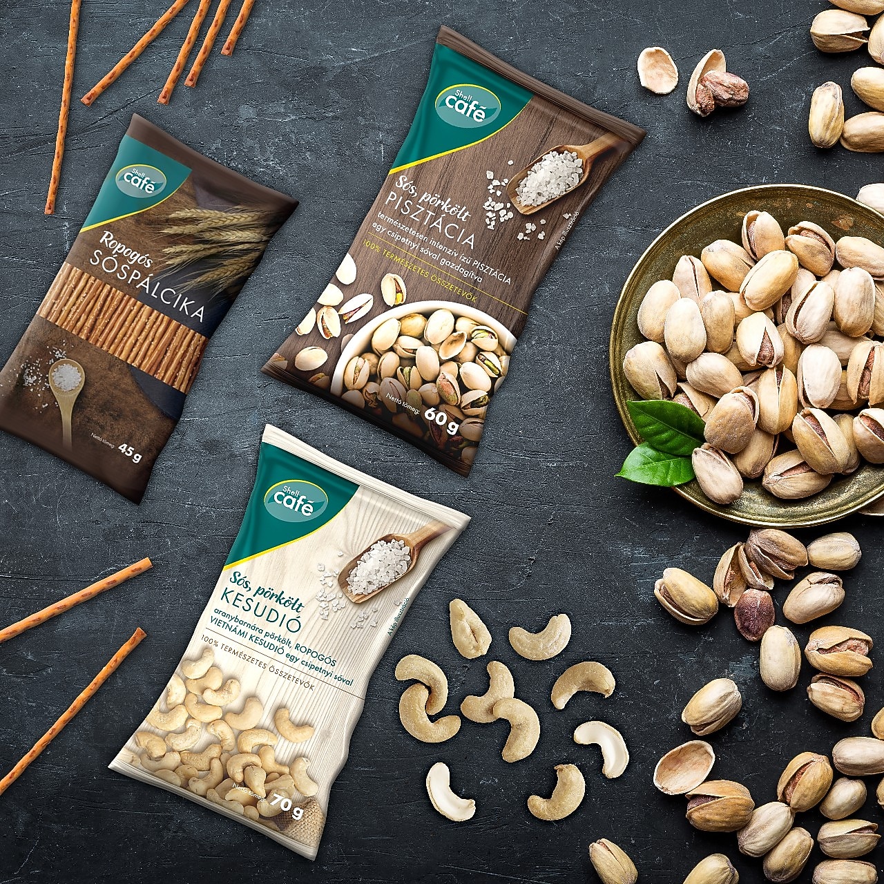 Shell Café sós rágcsálnivalók
